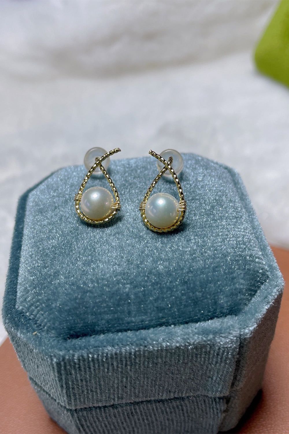 Simple Pearl Stud Earrings sold by Zapaka product image thumbnail 3