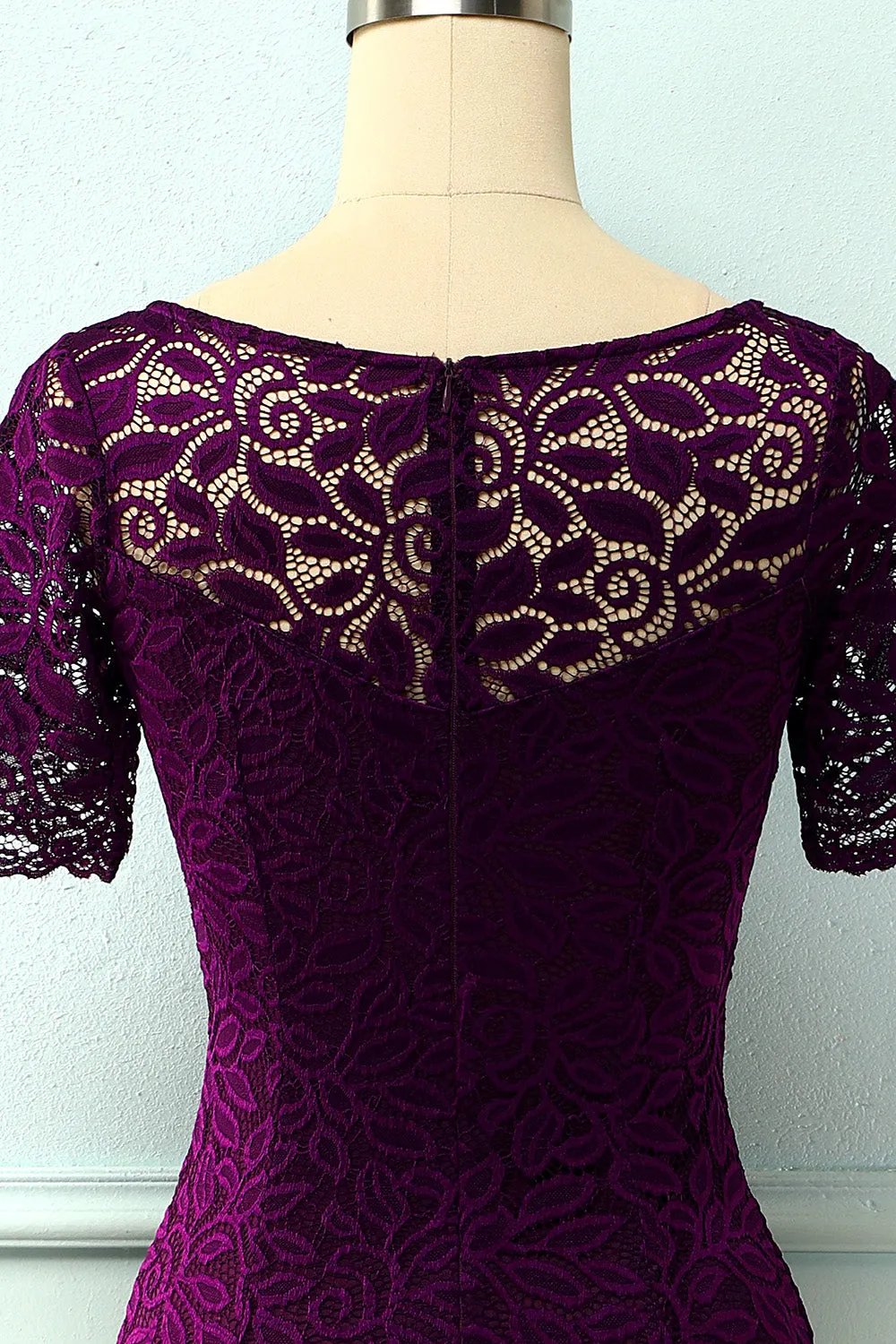 Midi Bodycon Lace Dress sold by Zapaka product image thumbnail 4