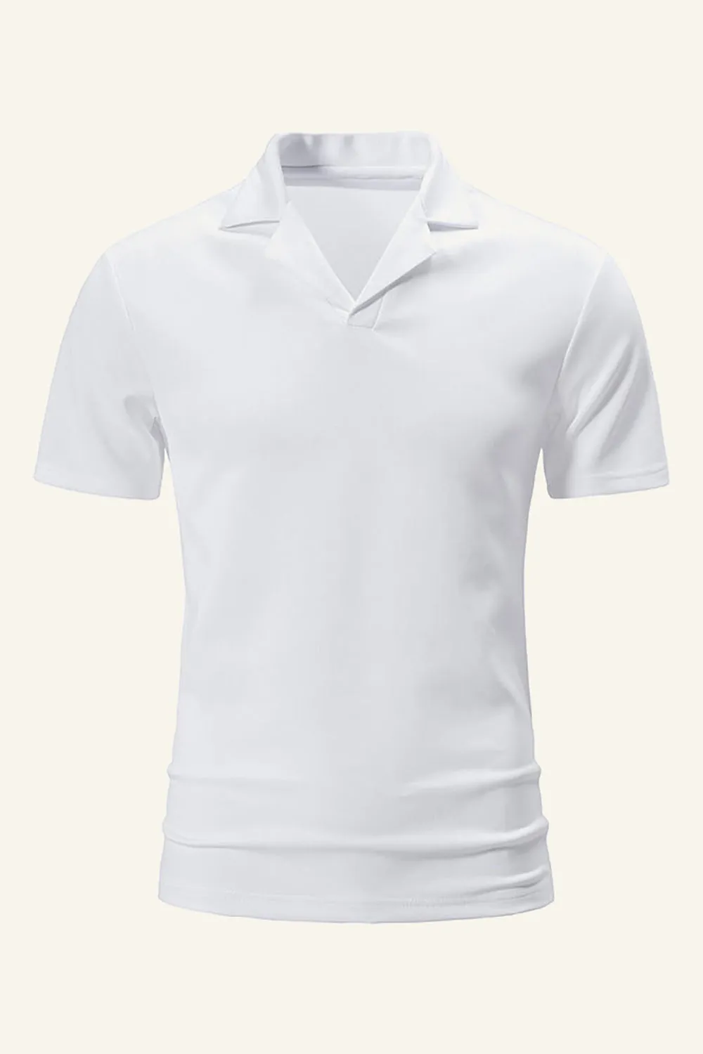 Silm Fit V Neck Short Sleeves Black Polo Shirt sold by Zapaka product image thumbnail 5