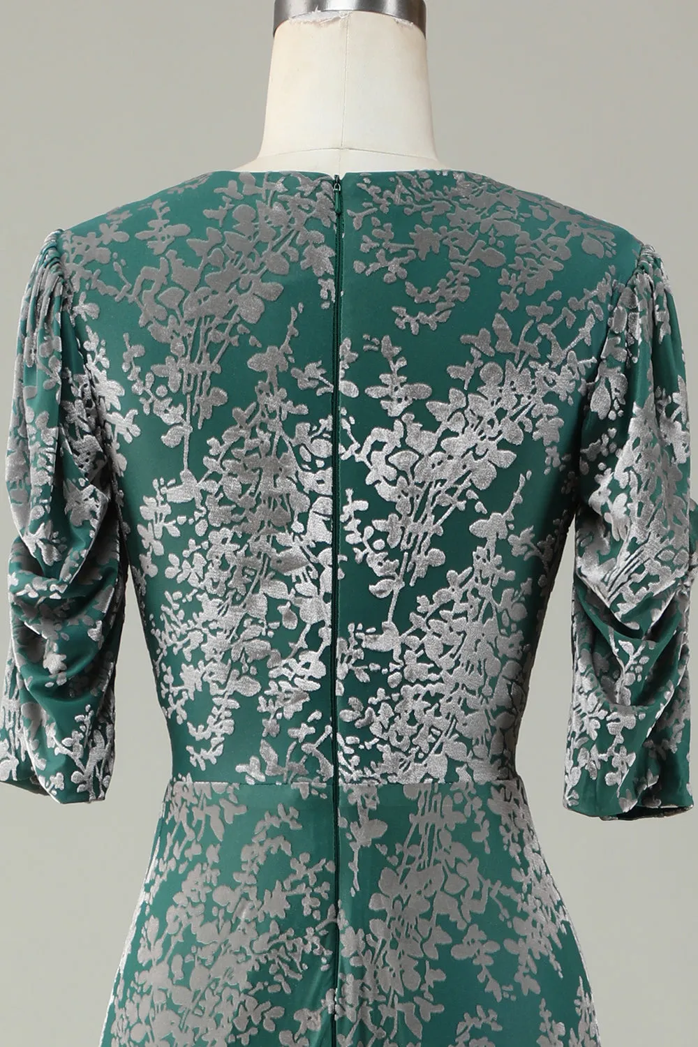 Mermaid Velvet Bridesmaid Dress with Sleeves sold by Zapaka product image thumbnail 4