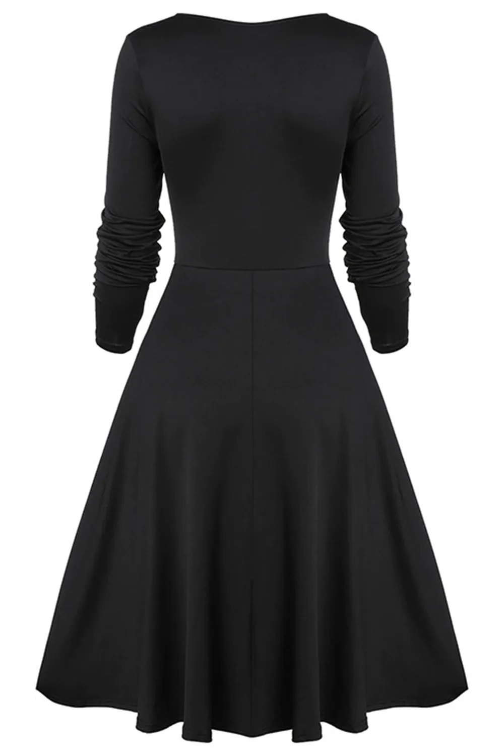 Black and Burgundy Vintage Halloween Dress sold by Zapaka product image thumbnail 2