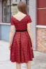 Red Plaid Vintage Dress sold by Zapaka