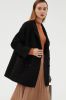 Black Double Breasted Wool Coat With Pockets sold by Zapaka