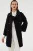 Black Double Breasted Wool Coat With Pockets sold by Zapaka