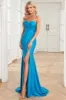Mermaid Sweetheart Blue Long Prom Dress with Split Front sold by Zapaka