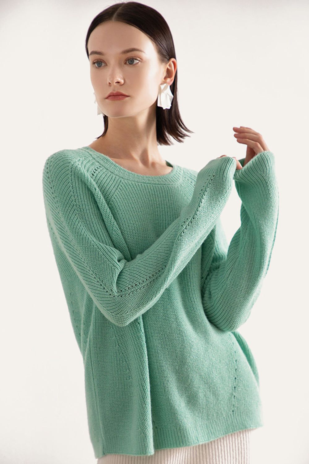 Grey Knitted Pullover Sweater sold by Zapaka product image thumbnail 5
