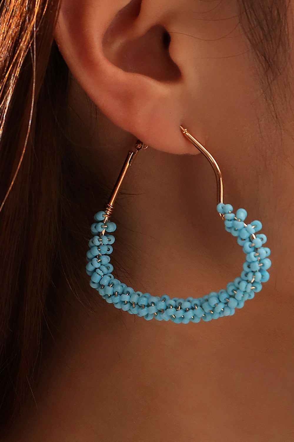 Blue Asymmetrical Earrings sold by Zapaka