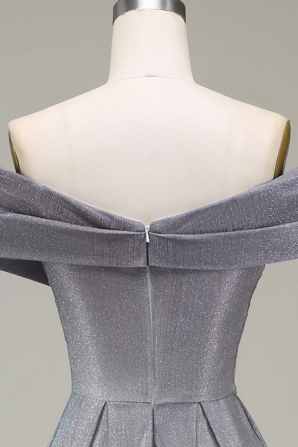 Sparkly Off the Shoulder A line Princess Prom Dress with Pleated sold by Zapaka product image thumbnail 5