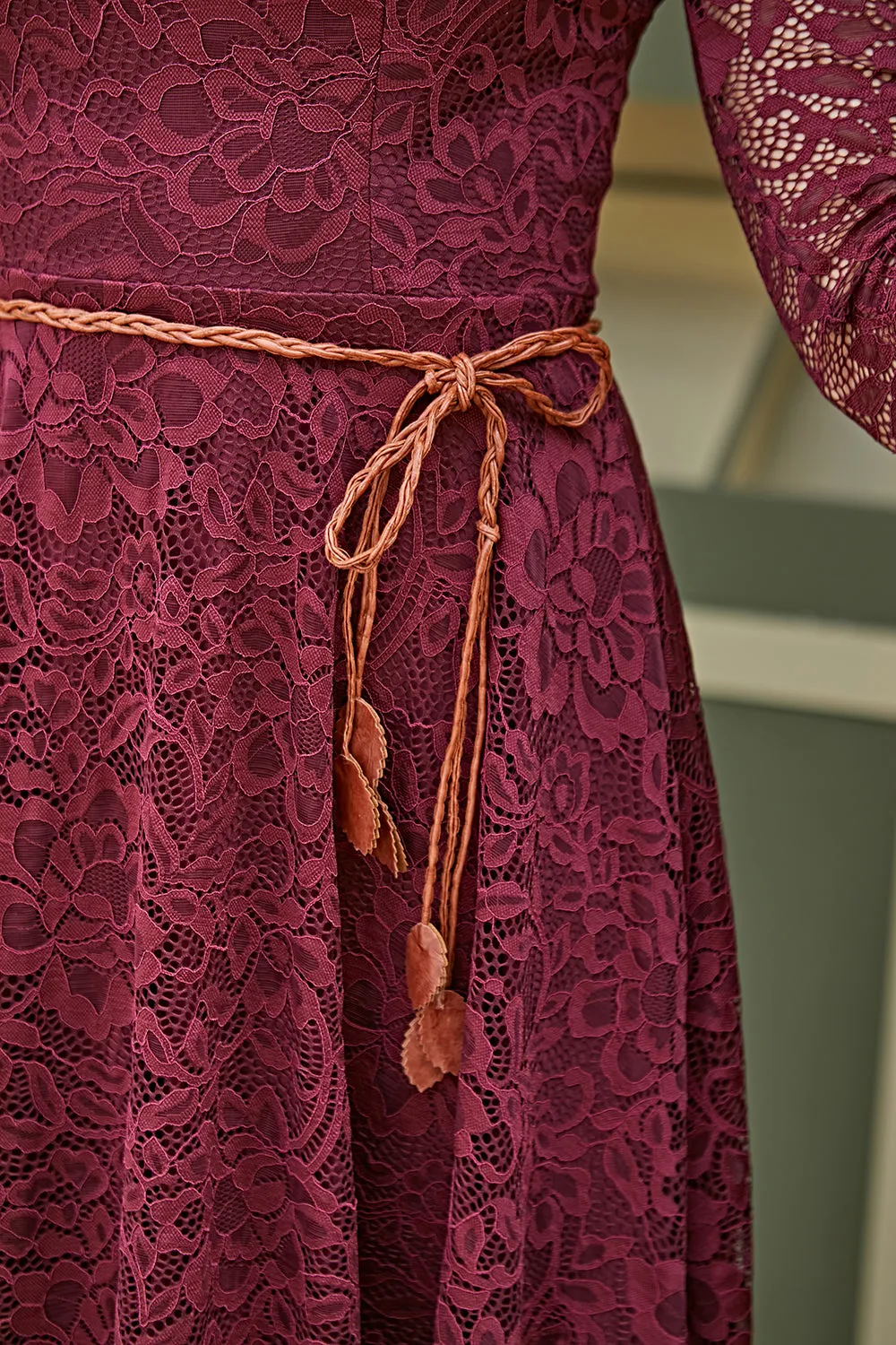 Lace Dress with 3/4 Sleeves sold by Zapaka product image thumbnail 3