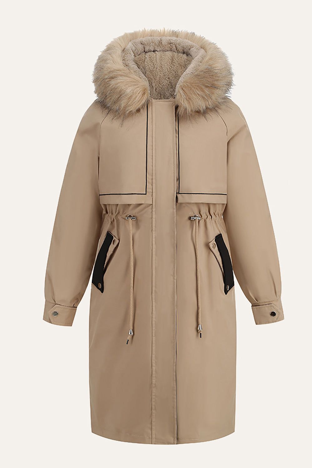 Black Winter Parka Jacket with Removable Liner sold by Zapaka product image thumbnail 11