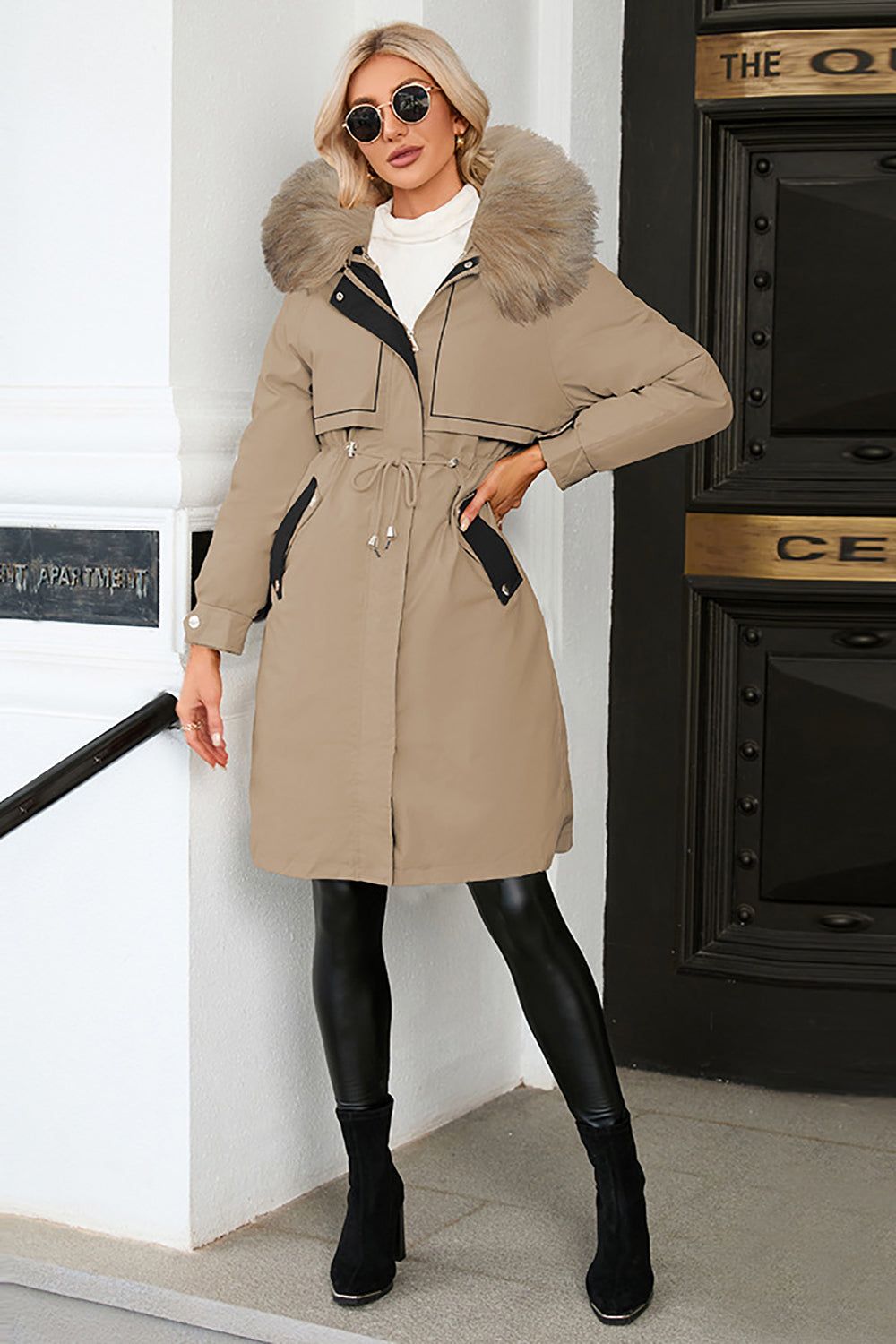 Black Winter Parka Jacket with Removable Liner sold by Zapaka product image thumbnail 8