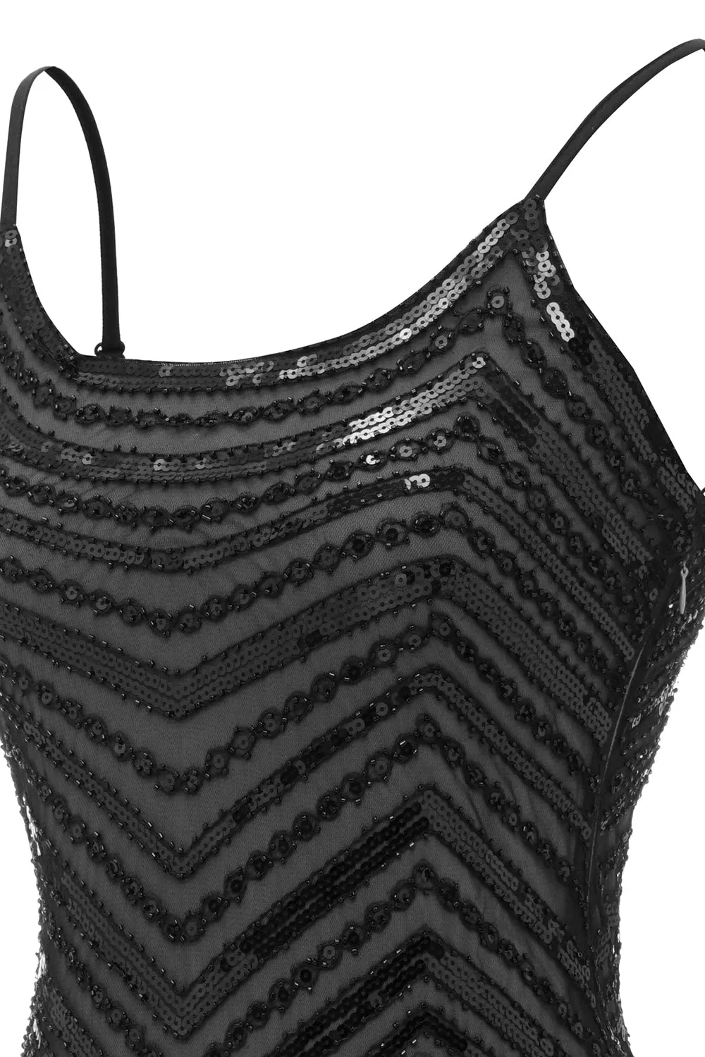 Sparkly Fringed Vintage Sequin 1920s Dress sold by Zapaka product image thumbnail 5