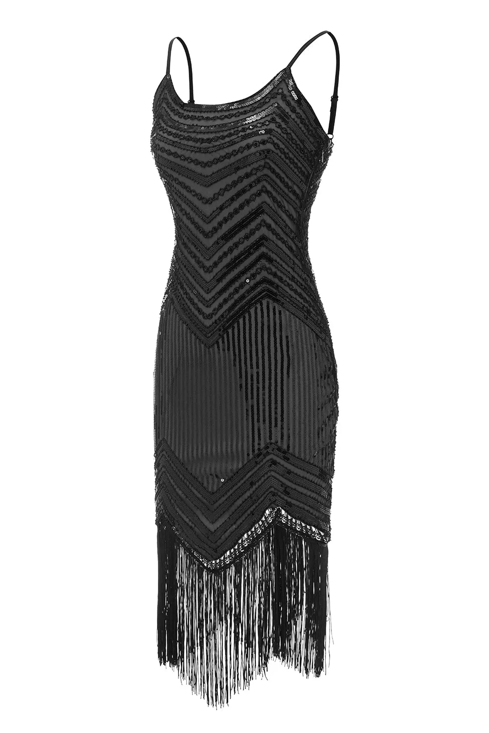 Sparkly Fringed Vintage Sequin 1920s Dress sold by Zapaka product image thumbnail 3
