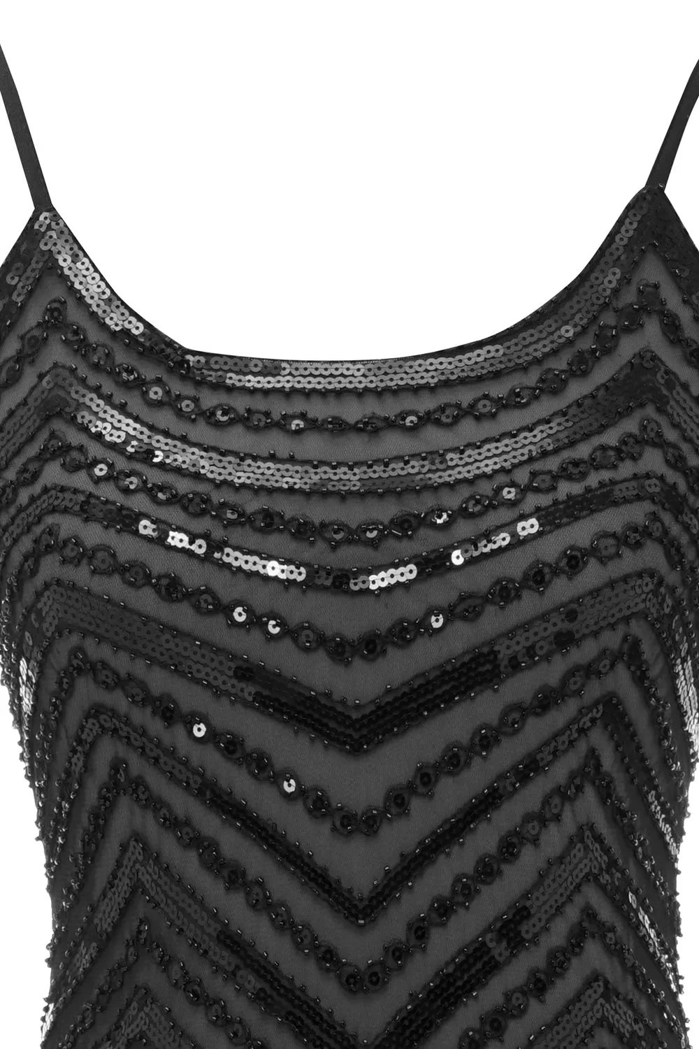 Sparkly Fringed Vintage Sequin 1920s Dress sold by Zapaka product image thumbnail 4