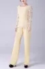 Daffodil Long Sleeves Lace Top Mother of the Bride Pant Suits sold by Zapaka