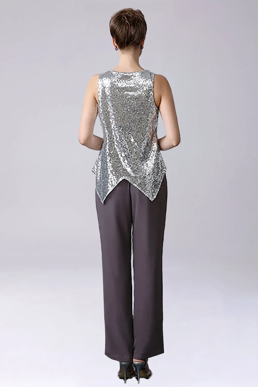 Dusk Sequin 3 Pieces Mother of the Bride Pant Suits sold by Zapaka product image thumbnail 5