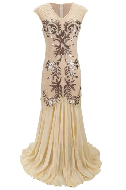 Long Sequin 1920s Gatsby Dress sold by Zapaka