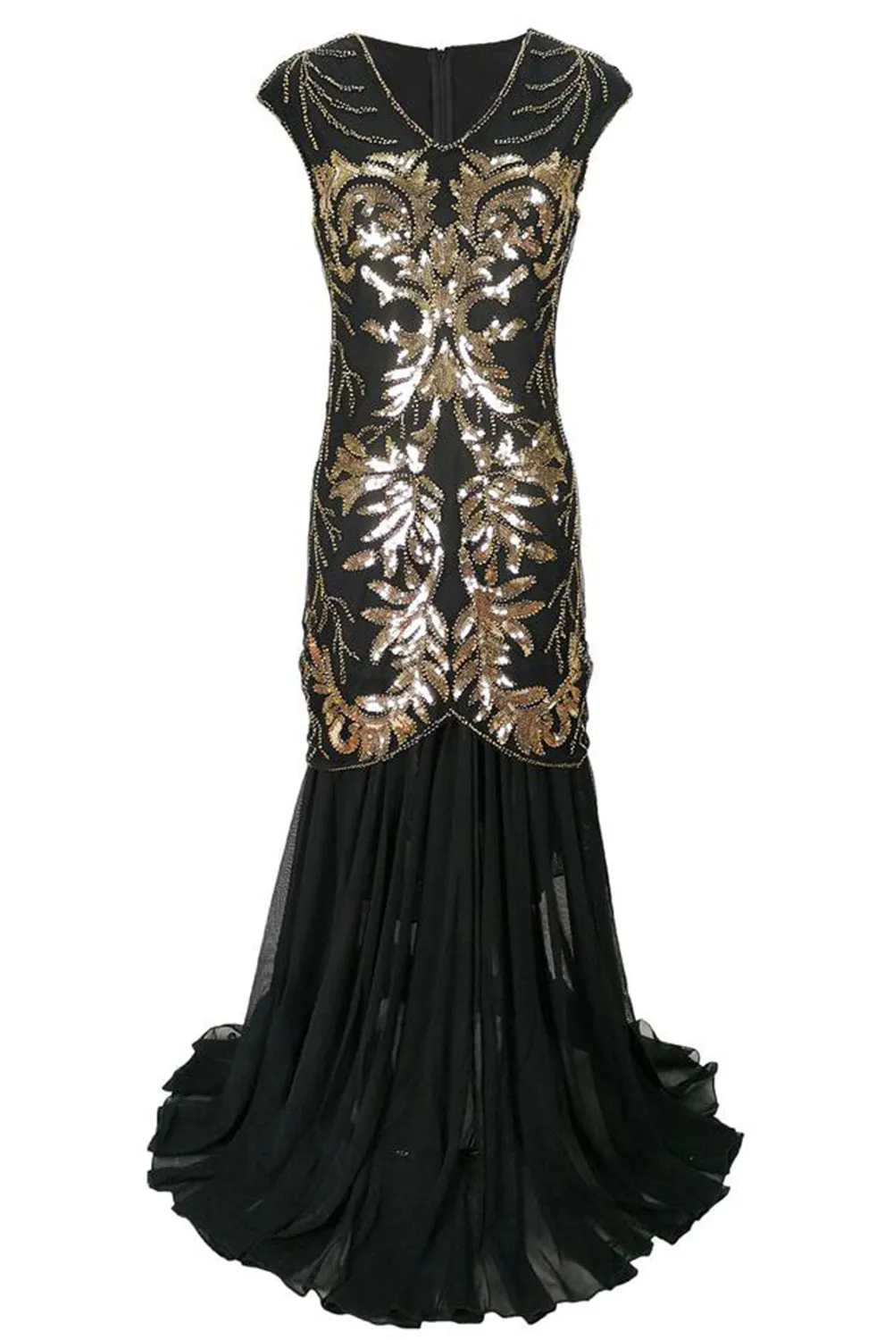 Long Sequin 1920s Gatsby Dress sold by Zapaka product image thumbnail 3