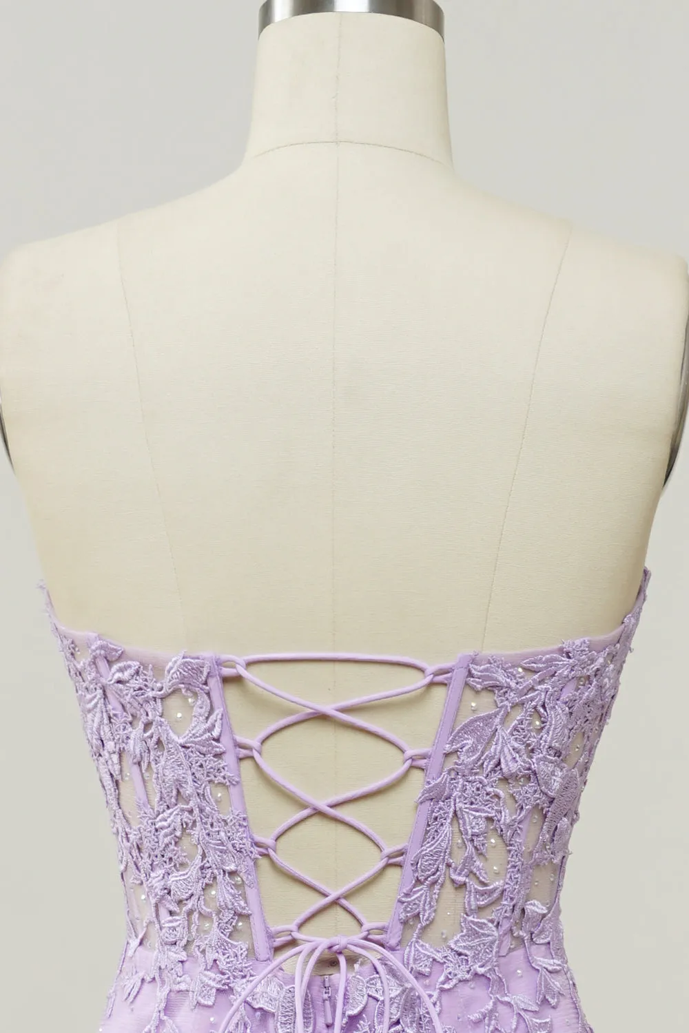 Purple Sweetheart Neck Mermaid Prom Dress With Appliques sold by Zapaka product image thumbnail 5