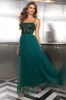 Sparkly Tulle Lace-Up Back Pine Formal Dress with Sequins sold by Zapaka