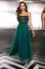 Sparkly Tulle Lace-Up Back Pine Formal Dress with Sequins sold by Zapaka