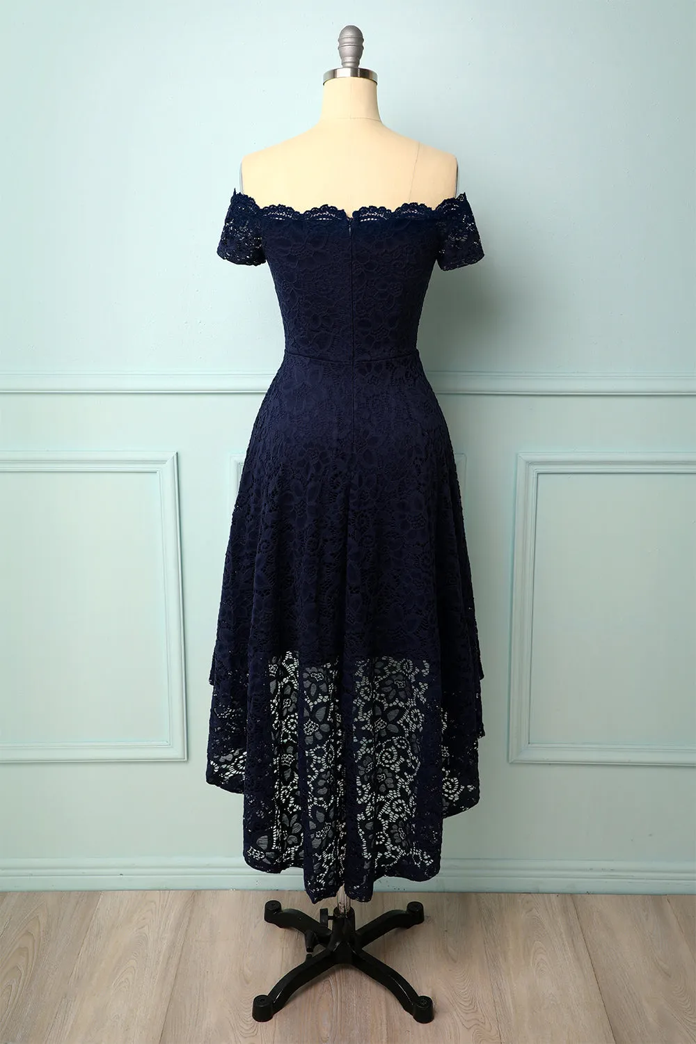 Navy Off the Shoulder Dress sold by Zapaka product image thumbnail 2