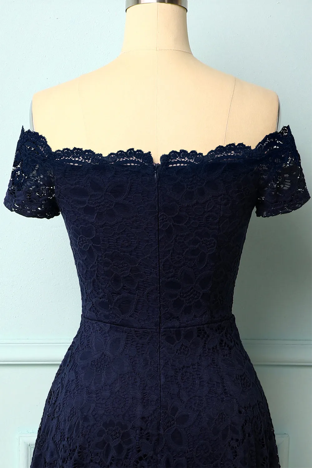 Navy Off the Shoulder Dress sold by Zapaka product image thumbnail 4