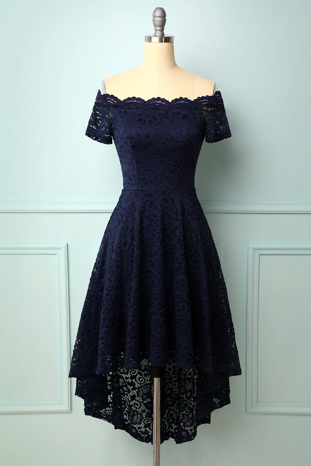 Navy Off the Shoulder Dress sold by Zapaka