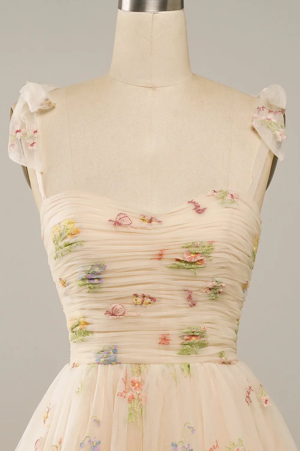 Sweetheart Champagne Short Homecoming Dress with Embroidery sold by Zapaka product image thumbnail 4