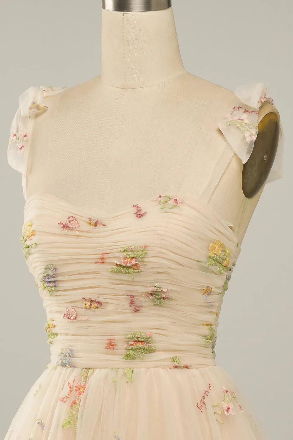 Sweetheart Champagne Short Homecoming Dress with Embroidery sold by Zapaka product image thumbnail 5