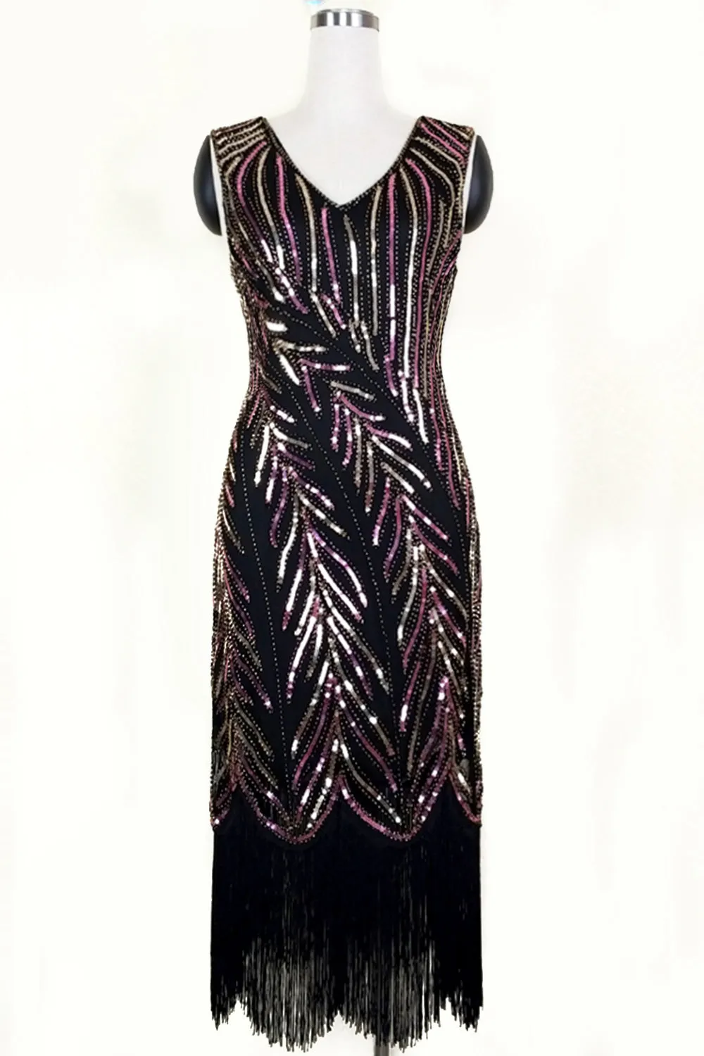 Sequin Great Gatsby Dress with Fringes sold by Zapaka