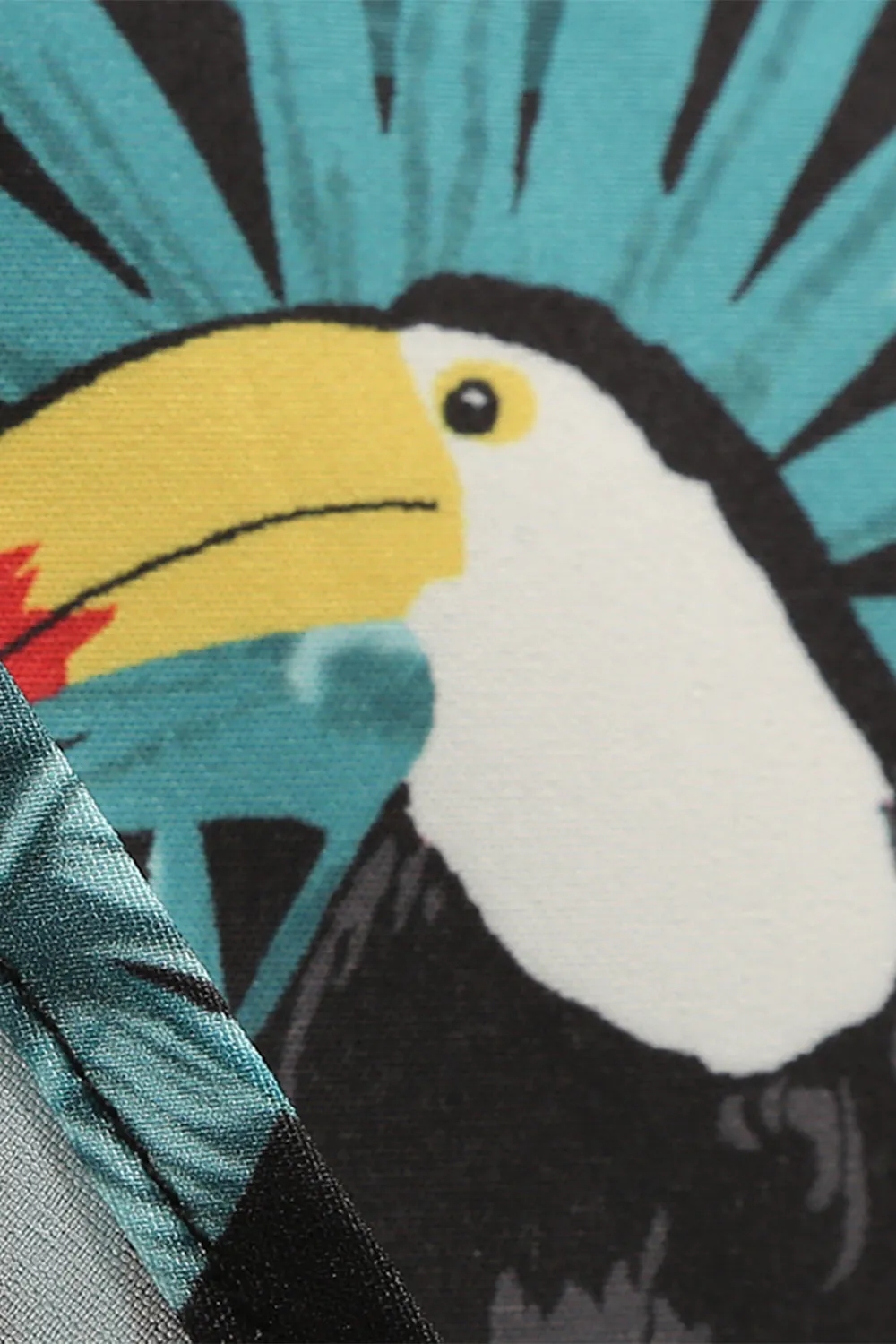 Green Leaves Printed Vintage 1950s Dress sold by Zapaka product image thumbnail 4