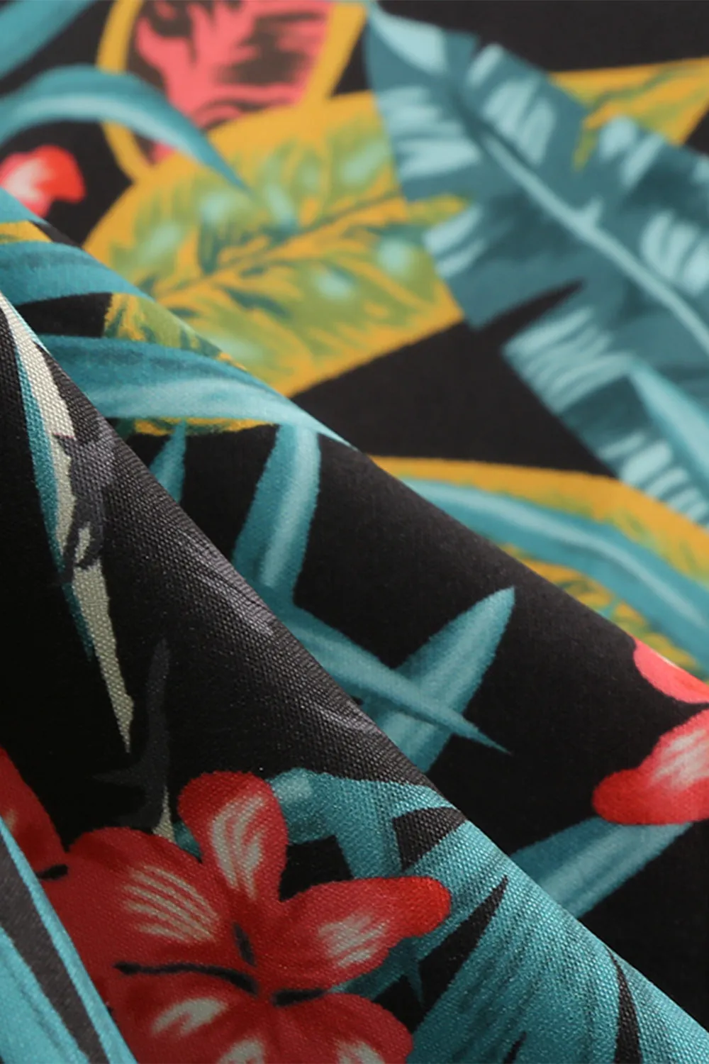 Green Leaves Printed Vintage 1950s Dress sold by Zapaka product image thumbnail 5