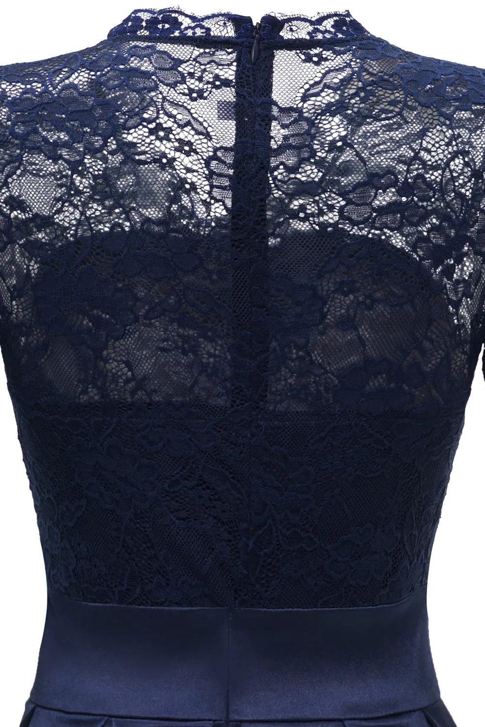 White Lace Formal Dress with Sleeves sold by Zapaka product image thumbnail 4