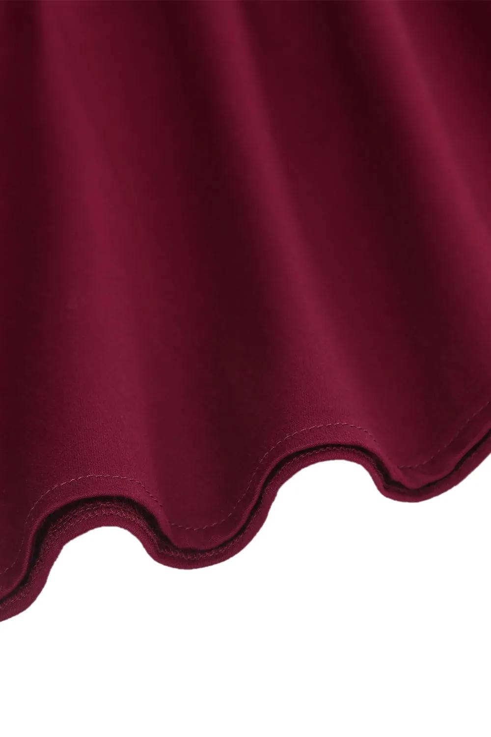 Sweetheart Burgundy Cocktail Party Dress sold by Zapaka product image thumbnail 5