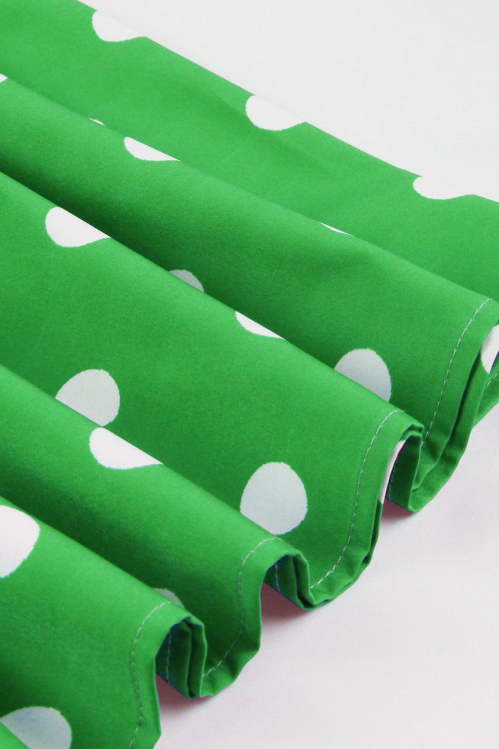 Green A Line Halter Polka Dots 1950s Dress sold by Zapaka product image thumbnail 5