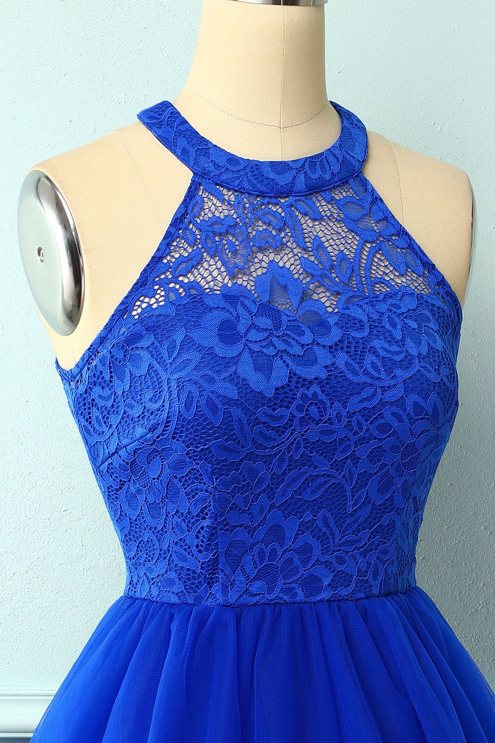 Halter Royal Blue Lace Dress sold by Zapaka product image thumbnail 3