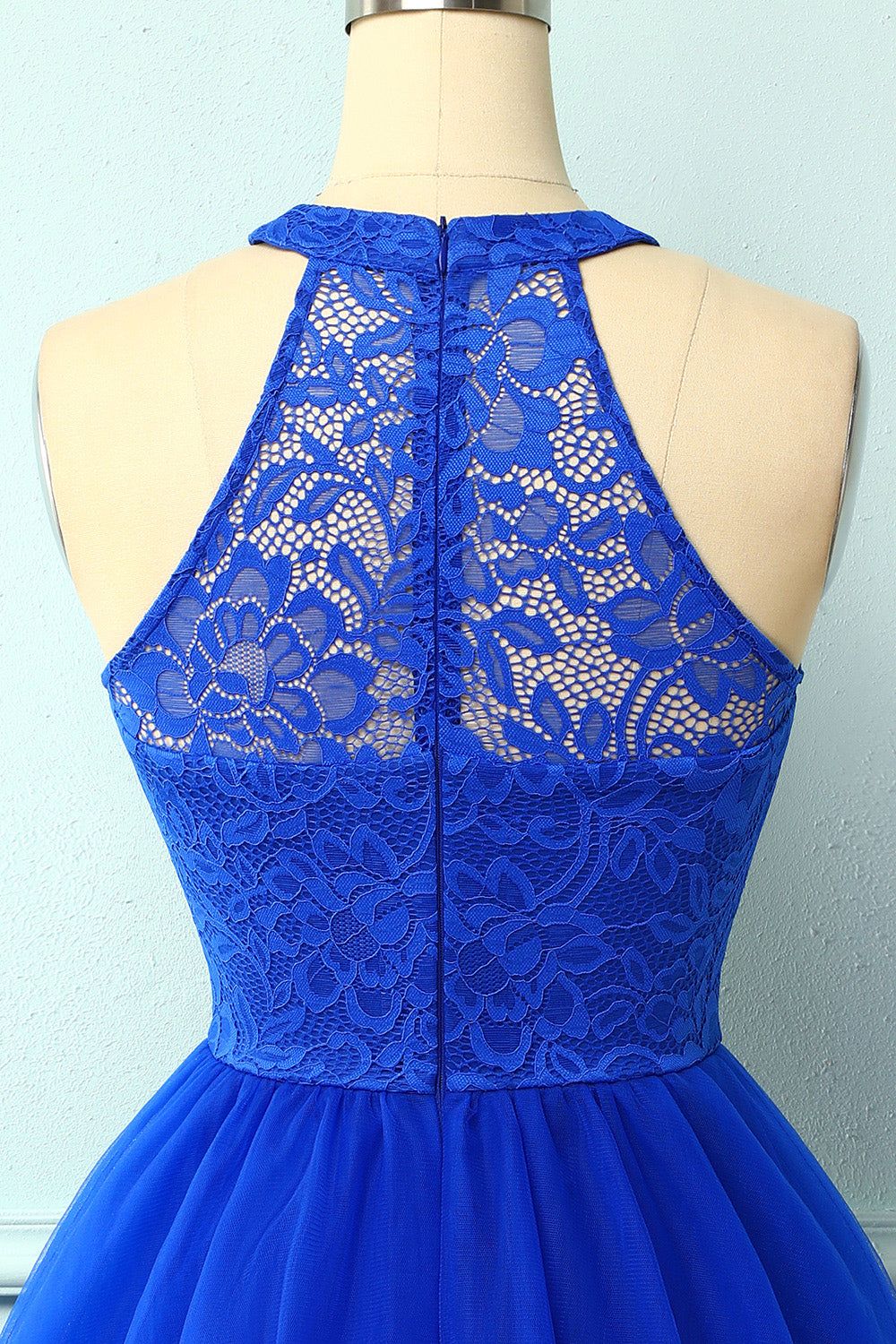 Halter Royal Blue Lace Dress sold by Zapaka product image thumbnail 4