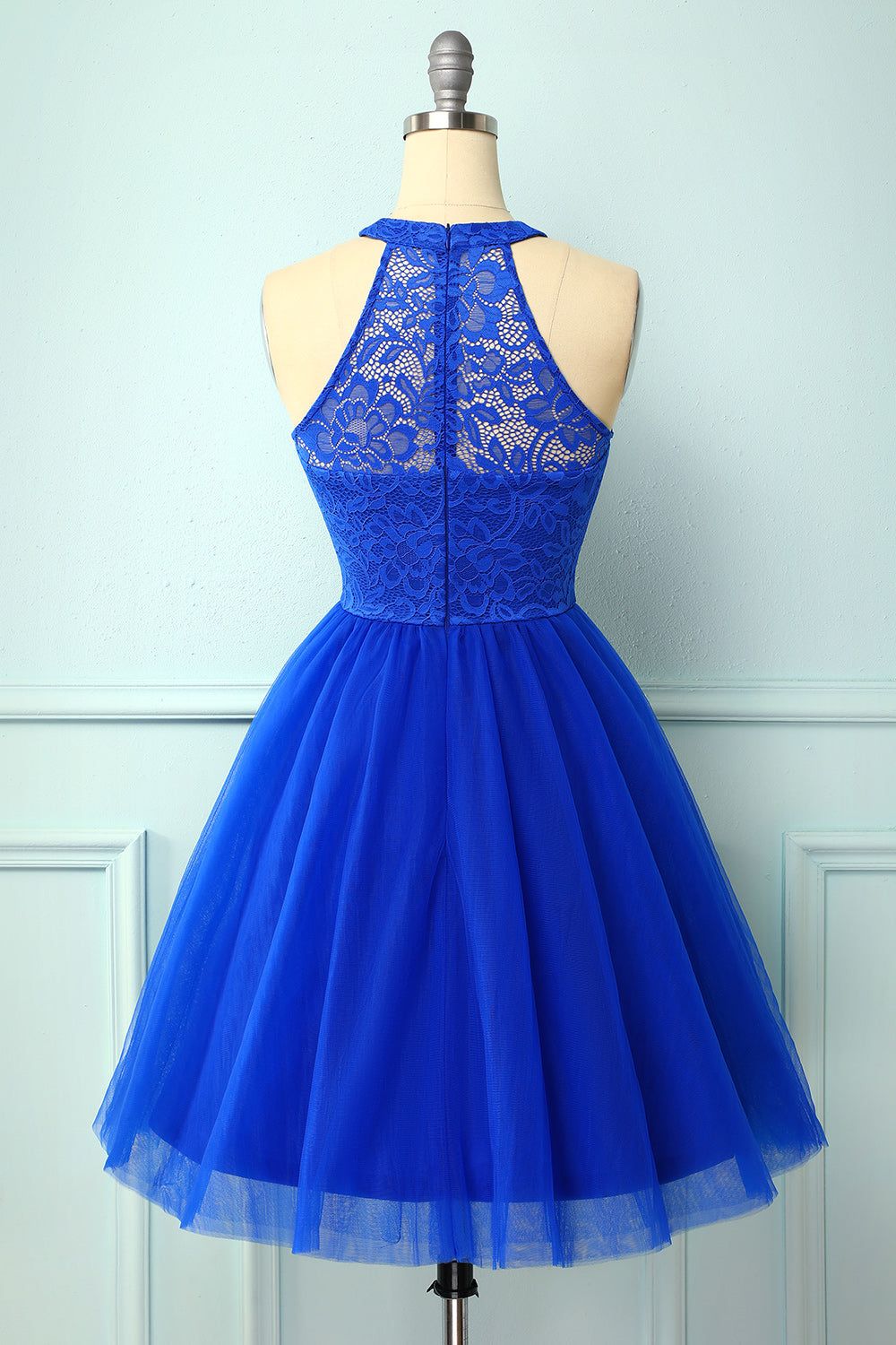 Halter Royal Blue Lace Dress sold by Zapaka product image thumbnail 2
