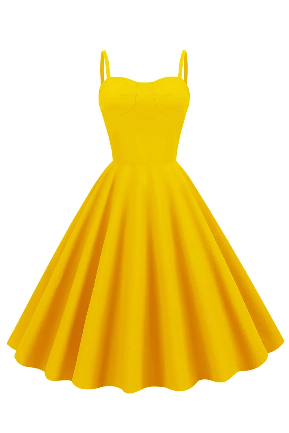 Green Spaghetti Straps 1950s Dress sold by Zapaka product image thumbnail 5