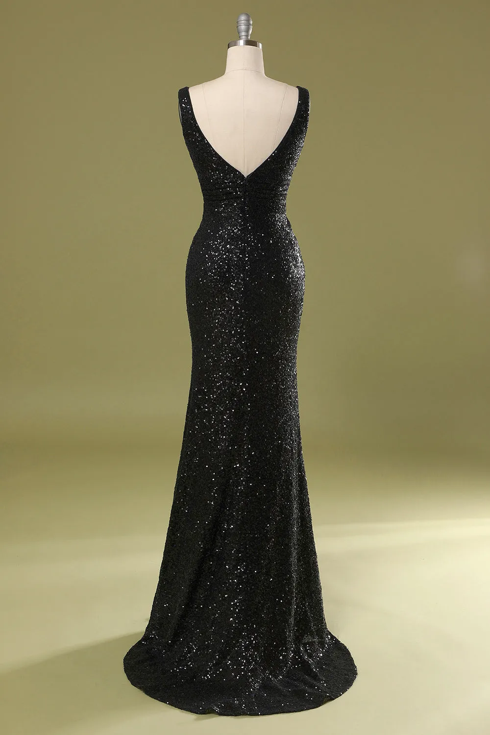 Long Black Sequins Dress sold by Zapaka product image thumbnail 2