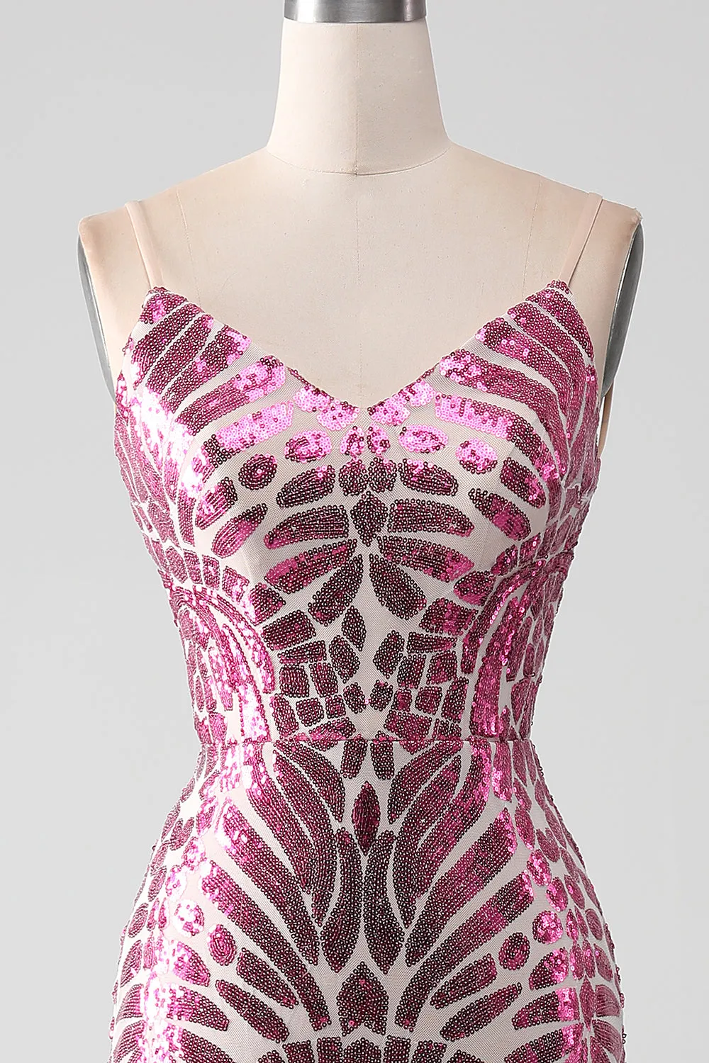 Sparkly Spaghetti Straps Mermaid Prom Dress with Backless sold by Zapaka product image thumbnail 4