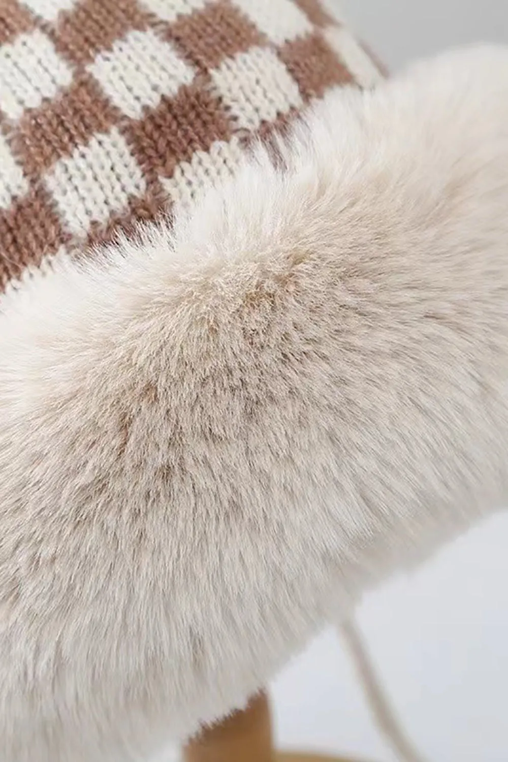 Black Plaid Knitted Hat sold by Zapaka product image thumbnail 5