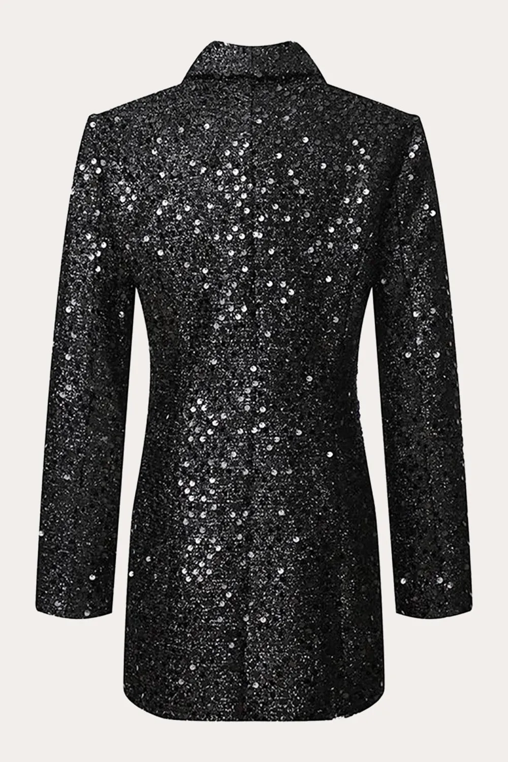 Sparkly Black Sequins Double Breasted Women Blazer sold by Zapaka product image thumbnail 2