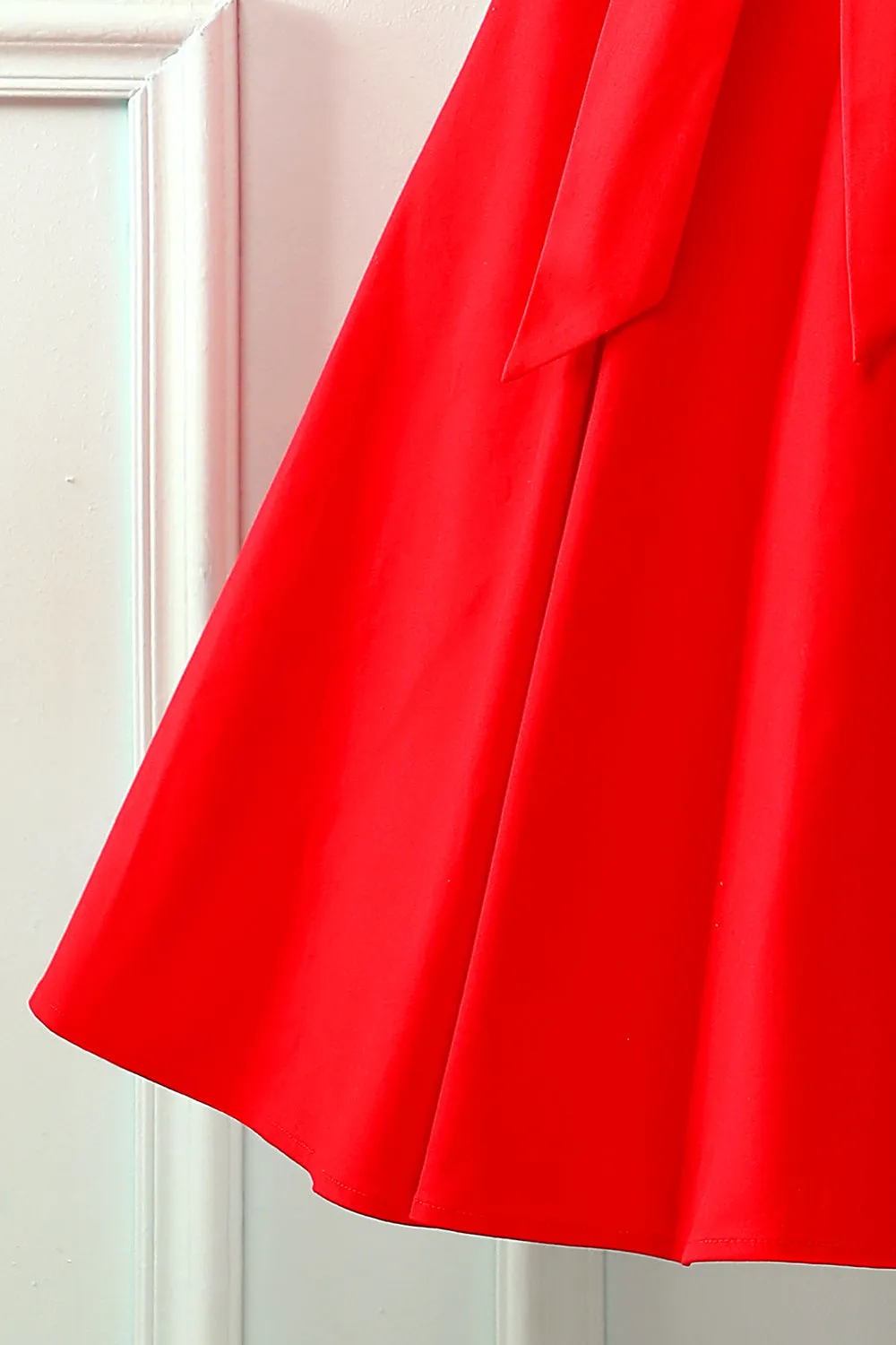 Red Button 1950s Swing Dress sold by Zapaka product image thumbnail 4