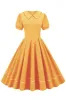 Retro Style Blue 1950s Dress with Short Sleeves sold by Zapaka