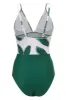 Banana Leaf Printed Green One Piece Swimwear sold by Zapaka
