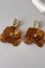 Green Acrylic Flower Shape Earrings sold by Zapaka