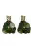 Green Acrylic Flower Shape Earrings sold by Zapaka