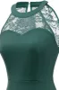 Dark Green Cocktail Dress with Lace sold by Zapaka